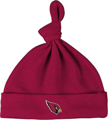 بيجامة نوم ناعمة من Outerstuff NFL Arizona Cardinals لحديثي الولادة من الجنسين مع قبعة وجوارب، مقاس واحد (0m-9m) in Saudi Arabia