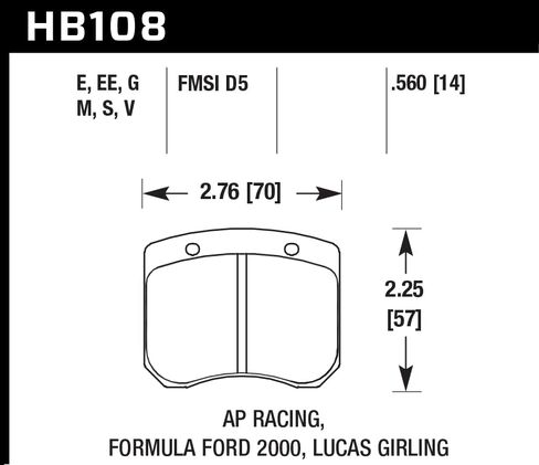 HB108E.560 Blue 9012 Motorsport Brake Pads in Saudi Arabia