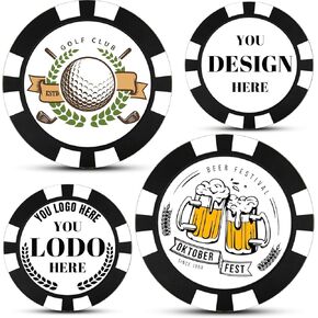 رقائق البوكر الخزفية المخصصة، تصميم شخصي ليالي الكازينو، ألعاب البوكر المنزلية، هدايا حفلات الجولف، شعار/نص/صورة قابلة للتخصيص، حزمة من 25-1000 in Kuwait