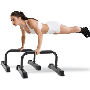 Push Up Bars: Sweat-resistant Parallettes Bar for Handstands L-sit & Dip, No Wobbling Strength Training Pushup Stands for Women Men Workout Core Exercise at Home Floor Gym in Saudi Arabia
