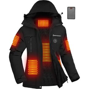 Heated Jacket for Women with Fleece Lining 20000mAh Battery Windproof Waterproof Women‘s Heated Jacket 2025 Upgrade in Kuwait