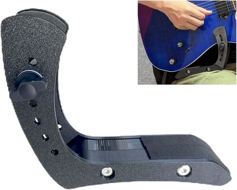 Guitar Support, Electric Guitar Foot Rest, Adjustable Width, Ultra Wide Range of Body Adaptability, Relieves Hand Pressure -Black in Kuwait