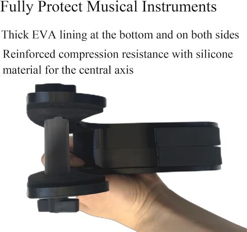 Guitar Support, Electric Guitar Foot Rest, Adjustable Width, Ultra Wide Range of Body Adaptability, Relieves Hand Pressure -Black in Kuwait