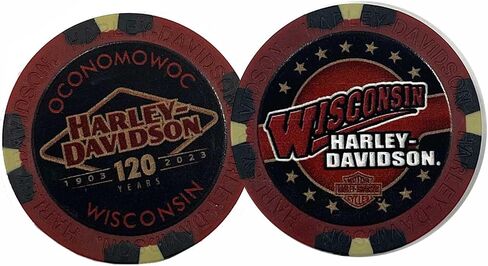 رقاقة بوكر للذكرى السنوية الـ 120 لـ Harley-Davidson Wisconsin، إصدار محدود من Red Chip in Saudi Arabia