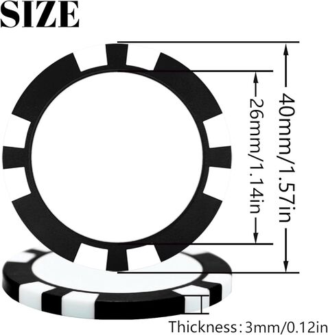 رقائق البوكر الخزفية المخصصة، تصميم شخصي ليالي الكازينو، ألعاب البوكر المنزلية، هدايا حفلات الجولف، شعار/نص/صورة قابلة للتخصيص، حزمة من 25-1000 in Kuwait