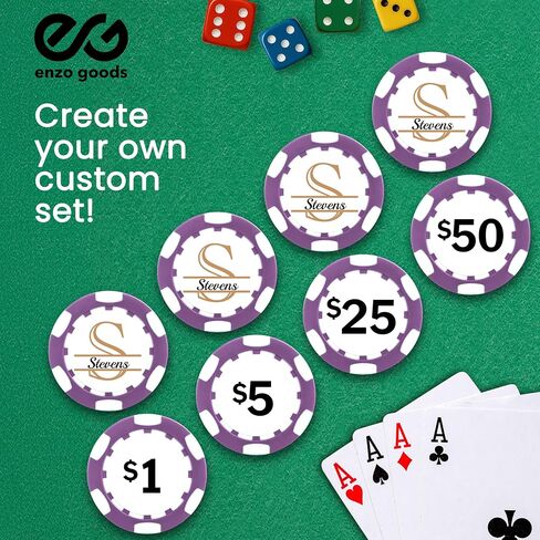 Custom Poker Chips | Custom Poker Chip Sets of 50, 100, 200 or 500 | Personalized Poker Chips | Custom Poker Chips with Logo in Saudi Arabia