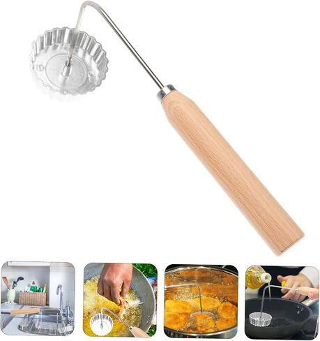 GANAZONO Timbale Mold Handle Aluminum Alloy and Wood Home Timbale Set Kitchen Supply for Easy Cooking in Saudi Arabia