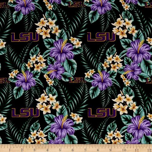 NCAA Louisiana State Tigers Tropical, Fabric by the Yard in Saudi Arabia