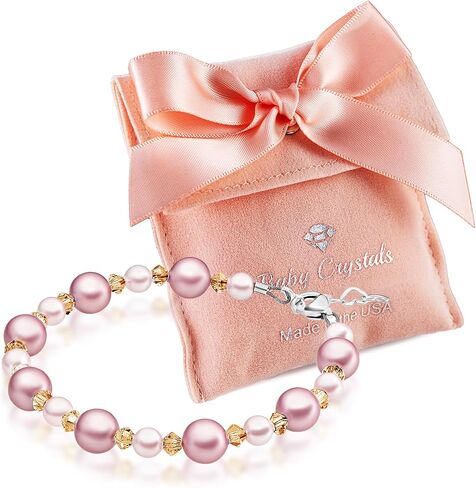 Custom Birthstone Bracelet for Kids, Initial Bracelets for Girls, 925 Sterling Silver Personalized Gifts for women, Crystal jewelry, Newborn Baby Girl, infant, Toddler, Teen, Mother, Birthday Gift in Kuwait