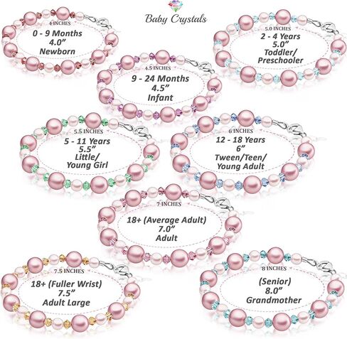 Custom Birthstone Bracelet for Kids, Initial Bracelets for Girls, 925 Sterling Silver Personalized Gifts for women, Crystal jewelry, Newborn Baby Girl, infant, Toddler, Teen, Mother, Birthday Gift in Kuwait