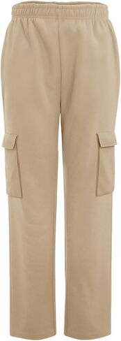 Sweatpants for Women Elastic High Waist Straight Wide Leg Casual Cargo Pants Baggy Lounge Trousers with Pockets in Kuwait