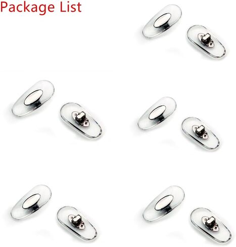 5 Pairs Nose Pads Replacement for RayBan,Push-in/Plug-in Nose Pieces Fit for Ray Ban Sunglasss Eyeglasss Frames,Soft Silicone Anti-Slip Glasses Nose Guards for Eyewear Parts Repair Kits in Saudi Arabia