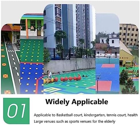 12" Interlocking Modular Floor Tiles - DIY Sports Flooring for Gym, Basketball Court & Playground - 10PCS Red Puzzle Tiles for Public Leisure Areas in Saudi Arabia