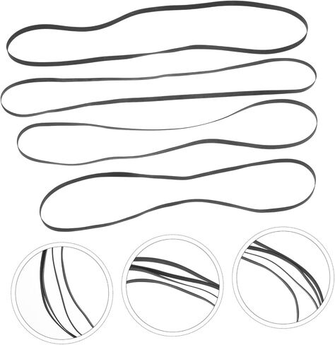 ibasenice 2sets Vinyl Record Player Belt Set High Wear Resistance Flexible One-Piece Molding 4pcs*2 in Saudi Arabia