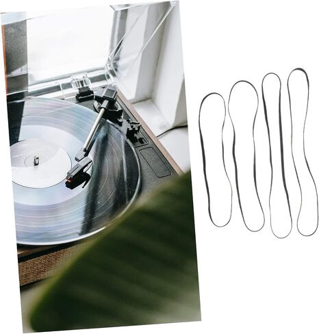 ibasenice 2sets Vinyl Record Player Belt Set High Wear Resistance Flexible One-Piece Molding 4pcs*2 in Saudi Arabia