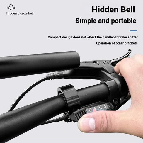 Bicycle Bell Super Loud Mountain Bike Universal Adult Bicycle Invisible Horn Riding Equipment Accessories Invisible Horn Folding in Saudi Arabia