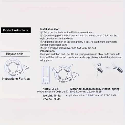 Bicycle Bell Super Loud Mountain Bike Universal Adult Bicycle Invisible Horn Riding Equipment Accessories Invisible Horn Folding in Saudi Arabia