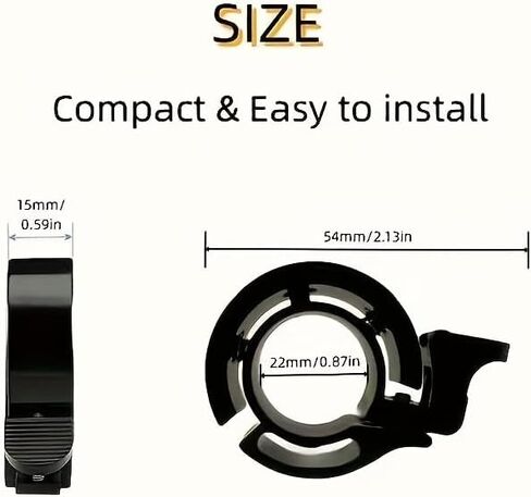 Bicycle Bell Super Loud Mountain Bike Universal Adult Bicycle Invisible Horn Riding Equipment Accessories Invisible Horn Folding in Saudi Arabia