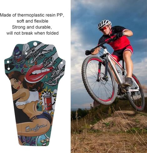 Alomejor Mountain Fenders Mudguard Front and Rear Mud Guard Universal for Downhill Folding (Color Beauties) in Saudi Arabia
