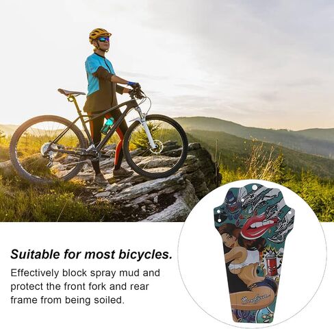 Alomejor Mountain Fenders Mudguard Front and Rear Mud Guard Universal for Downhill Folding (Color Beauties) in Saudi Arabia