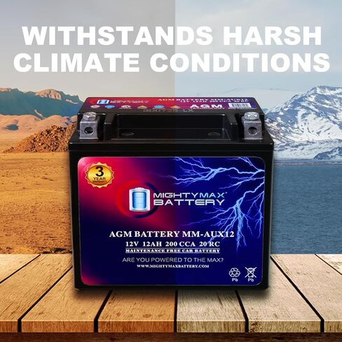 Mighty Max Battery MM-G35 Start and Stop Car BCI Size 35 12V 55AH ، 100RC ، 650 CCA Battery AGM Car Battery in Saudi Arabia