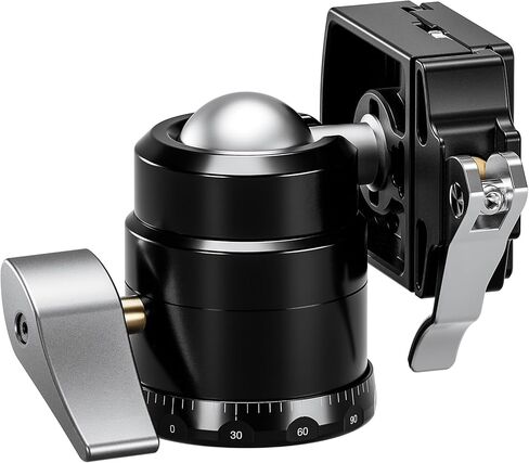 رأس الكرة الثقيل 70 ملم مع مشبك LR-70 Lever-Release ، سعة تحميل 88 رطلاً ، ألومنيوم ، كرة 70 مم ، قاعدة 81 ملم (HB-70LR) in Kuwait