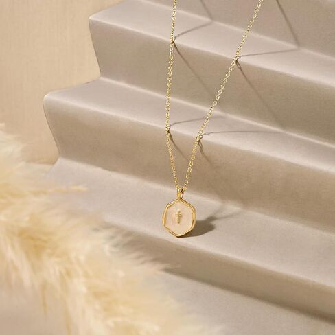 Cross Necklace for Women,Double Cross Necklace Gold Plated Cross Necklaces for Women Trendy Dainty 14K Gold Cross Pendant Necklace Simple Cute Choker Necklace Gold Charm Necklace for Women Jewelry in Saudi Arabia