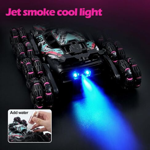 Magickidz Gesture Sensing RC Stunt Car للأطفال - هدايا عيد ميلاد للأولاد 5 6 7 8 9 10 11 12 سنة ، 2.4 جيجا هرتز Twist Twist Twist مع الأضواء والموسيقى ، 4WD على الطرق الوعرة in Kuwait