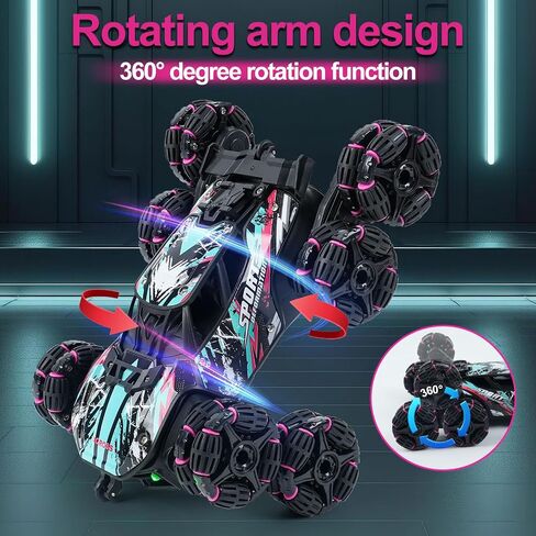 Magickidz Gesture Sensing RC Stunt Car للأطفال - هدايا عيد ميلاد للأولاد 5 6 7 8 9 10 11 12 سنة ، 2.4 جيجا هرتز Twist Twist Twist مع الأضواء والموسيقى ، 4WD على الطرق الوعرة in Kuwait