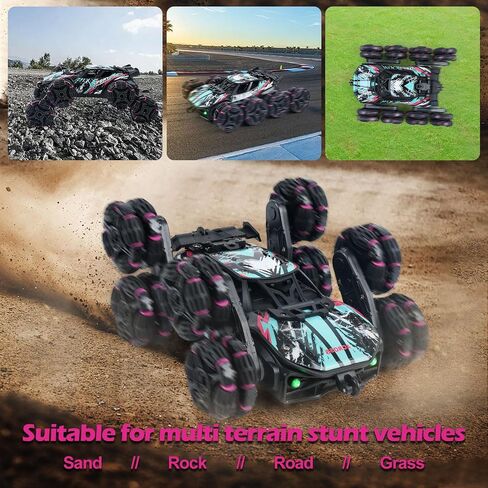 Magickidz Gesture Sensing RC Stunt Car للأطفال - هدايا عيد ميلاد للأولاد 5 6 7 8 9 10 11 12 سنة ، 2.4 جيجا هرتز Twist Twist Twist مع الأضواء والموسيقى ، 4WD على الطرق الوعرة in Kuwait