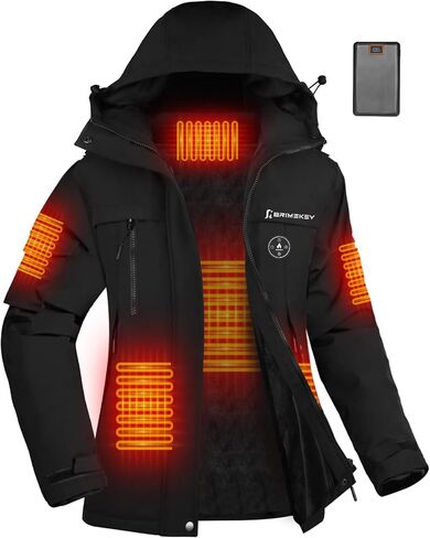 Heated Jacket for Women with Fleece Lining 20000mAh Battery Windproof Waterproof Women‘s Heated Jacket 2025 Upgrade in Kuwait