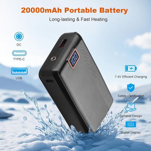 Heated Jacket for Women with Fleece Lining 20000mAh Battery Windproof Waterproof Women‘s Heated Jacket 2025 Upgrade in Kuwait