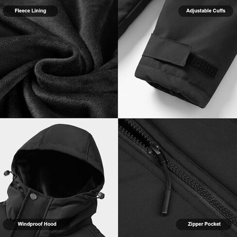 Heated Jacket for Women with Fleece Lining 20000mAh Battery Windproof Waterproof Women‘s Heated Jacket 2025 Upgrade in Kuwait