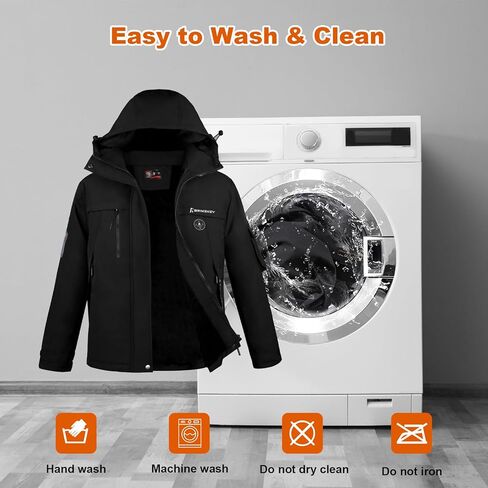 Heated Jacket for Women with Fleece Lining 20000mAh Battery Windproof Waterproof Women‘s Heated Jacket 2025 Upgrade in Kuwait