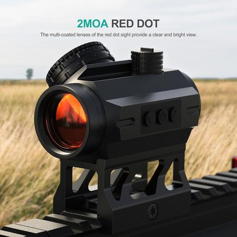 Feyachi V30 2 MOA Red Dot وM37 Magnifier Combo - تكبير من 1.5X إلى 5X، 10 مستويات سطوع، شاهد مشترك مطلق، حامل من الوجه إلى الجانب in Saudi Arabia