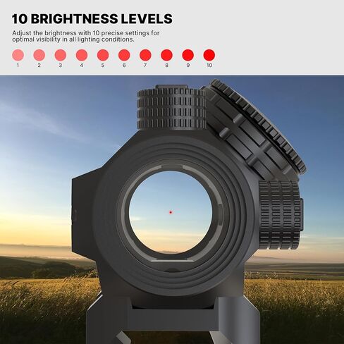 Feyachi V30 2 MOA Red Dot وM37 Magnifier Combo - تكبير من 1.5X إلى 5X، 10 مستويات سطوع، شاهد مشترك مطلق، حامل من الوجه إلى الجانب in Saudi Arabia