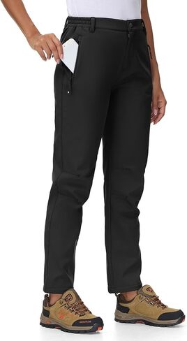 TBMPOY Women's Ski Snow Pants Waterproof Windproof Fleece Lined Warm Hiking Insulated Softshell Cargo Pant 4 Pockets in Saudi Arabia
