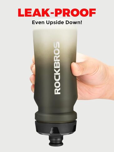 ROCKBROS Bike Water Bottle 20OZ,Gradient Soft Touch Design,BPA-Free Leak-Proof Squeeze Bottle with Wide Mouth for Easy Cleaning,for Cycling,Hiking,Gym,Sports,Little Ghost White in Saudi Arabia