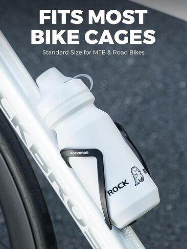 ROCKBROS Bike Water Bottle 20OZ,Gradient Soft Touch Design,BPA-Free Leak-Proof Squeeze Bottle with Wide Mouth for Easy Cleaning,for Cycling,Hiking,Gym,Sports,Little Ghost White in Saudi Arabia