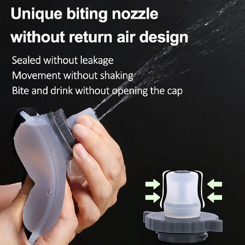 Diydeg Wrist Sports Water Bottle, 200ml Silicone Wrist Water Bottles with Adjustable Hand Strap, Reusable Leakproof Handheld Water Bottle, Portable Running Water Bottle for Jogging Biking in Saudi Arabia