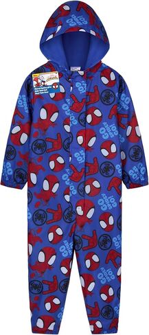 Marvel Spidey Rain Suit for Boys Toddlers Waterproof Hooded Fleece Lined Kids Rain Gear Waterproof Coveralls Gifts for Kids in Saudi Arabia