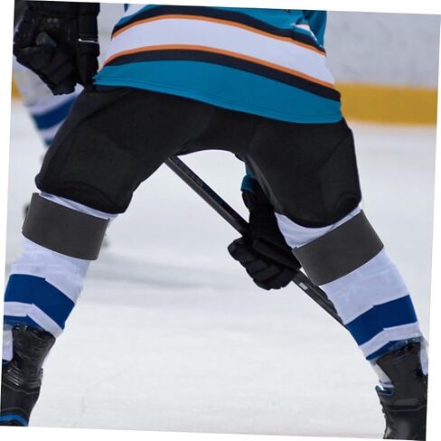 BESTonZON 2pcs Elastic Hockey Shin Guards Adjustable Straps for Women Men Field Hockey Shin Guard Sleeves for Sports Protection in Saudi Arabia