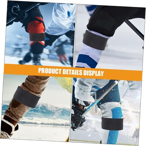 2Pcs Adjustable Elastic Shin Guard Straps for Ice Hockey Field Hockey and Skating Sports Safety Sleeves Protection and Versatile Use in Saudi Arabia