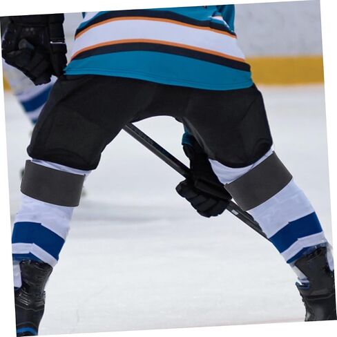 2Pcs Adjustable Elastic Shin Guard Straps for Ice Hockey Field Hockey and Skating Sports Safety Sleeves Protection and Versatile Use in Saudi Arabia
