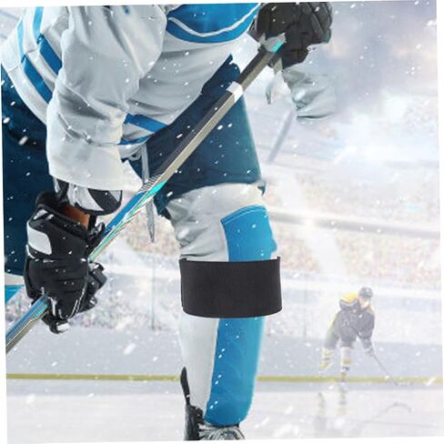 2Pcs Adjustable Elastic Shin Guard Straps for Ice Hockey Field Hockey and Skating Sports Safety Sleeves Protection and Versatile Use in Saudi Arabia