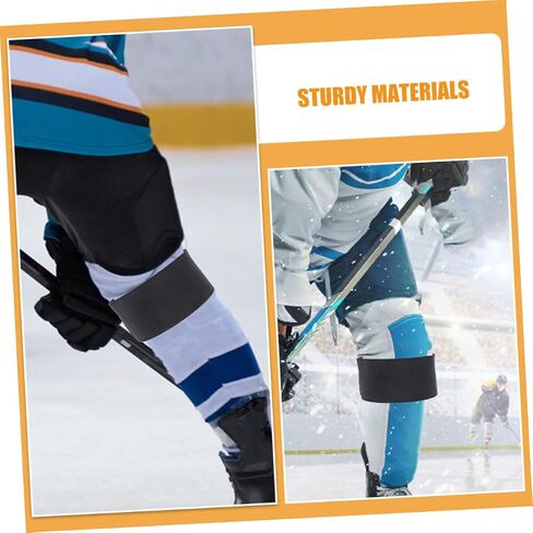2Pcs Adjustable Elastic Shin Guard Straps for Ice Hockey Field Hockey and Skating Sports Safety Sleeves Protection and Versatile Use in Saudi Arabia