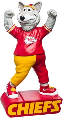 تمثال حديقة من Evergreen Enterprises NFL Kansas City Chiefs Mascot Design، ألوان الفريق، مقاس واحد in Saudi Arabia