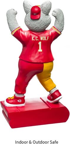 تمثال حديقة من Evergreen Enterprises NFL Kansas City Chiefs Mascot Design، ألوان الفريق، مقاس واحد in Saudi Arabia