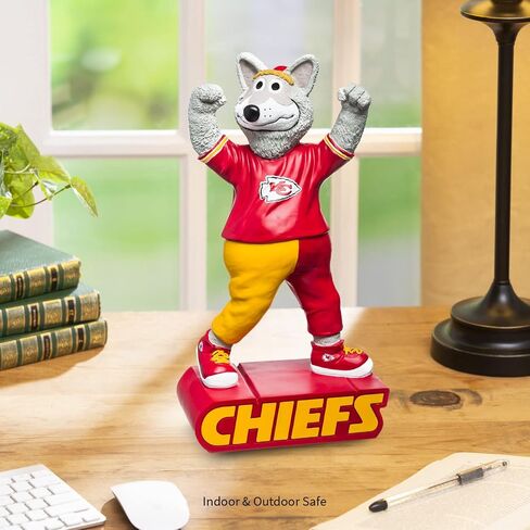 تمثال حديقة من Evergreen Enterprises NFL Kansas City Chiefs Mascot Design، ألوان الفريق، مقاس واحد in Saudi Arabia