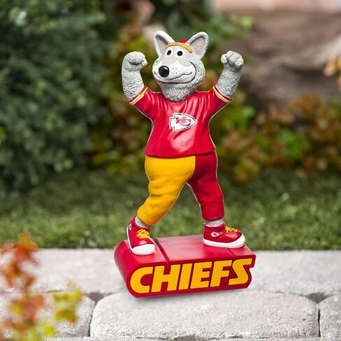 تمثال حديقة من Evergreen Enterprises NFL Kansas City Chiefs Mascot Design، ألوان الفريق، مقاس واحد in Saudi Arabia